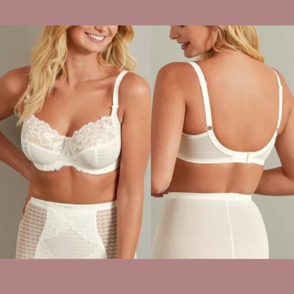 NWT $72‎ Panache [ 28H US ] Envy Balconnete Underwire Full Cup Bra in Ivory - Picture 1 of 13